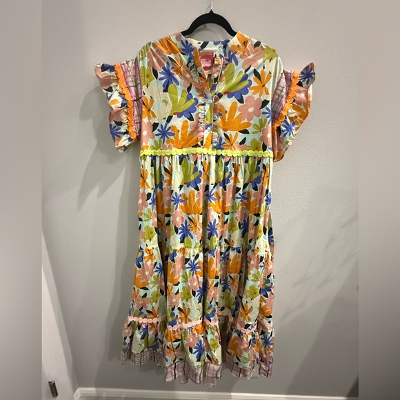 NWT CeliaB Seren Dress – Size XL – Multicolor Floral Tiered Midi - Picture 4 of 11
